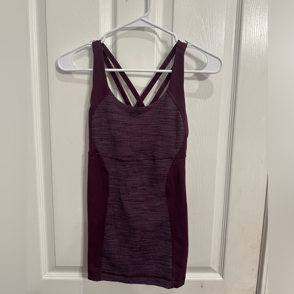 Lululemon purple tanktop size 4